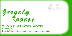 gergely kovesi business card