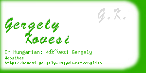 gergely kovesi business card